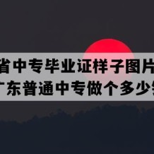 广东省中专毕业证样子图片(1998年广东普通中专做个多少钱）