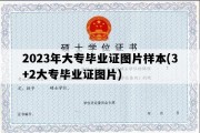 2023年大专毕业证图片样本(3+2大专毕业证图片)