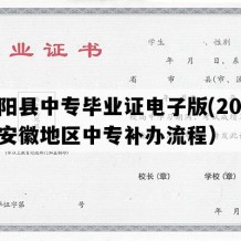 枞阳县中专毕业证电子版(2022年安徽地区中专补办流程）