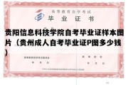 贵阳信息科技学院自考毕业证样本图片（贵州成人自考毕业证P图多少钱）