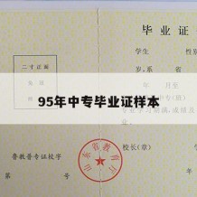 95年中专毕业证样本