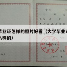 大学毕业证怎样的照片好看（大学毕业证照片是什么样的）