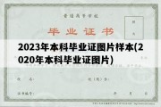 2023年本科毕业证图片样本(2020年本科毕业证图片)