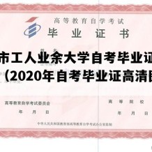 杭州市工人业余大学自考毕业证图片样本（2020年自考毕业证高清图片）