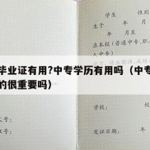 中专毕业证有用?中专学历有用吗（中专毕业证真的很重要吗）