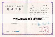 广西大学本科毕业证书图片