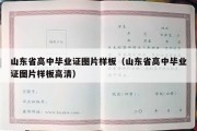 山东省高中毕业证图片样板（山东省高中毕业证图片样板高清）