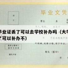 大学毕业证丢了可以去学校补办吗（大学毕业证丢了可以补办不）