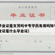 中专毕业证是文凭吗中专学历有用吗知乎（中专毕业证是什么毕业证）