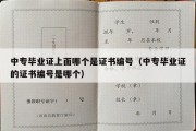 中专毕业证上面哪个是证书编号（中专毕业证的证书编号是哪个）