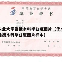 华南农业大学函授本科毕业证图片（华南农业大学函授本科毕业证图片样本）