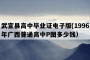 武宣县高中毕业证电子版(1996年广西普通高中P图多少钱）