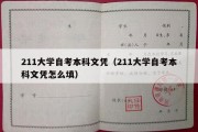 211大学自考本科文凭（211大学自考本科文凭怎么填）