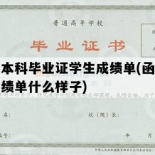 函授本科毕业证学生成绩单(函授毕业成绩单什么样子)