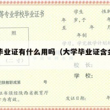 大学毕业证有什么用吗（大学毕业证含金量高吗）