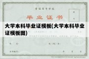 大学本科毕业证模板(大学本科毕业证模板图)