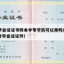 中专毕业证证书样本中专学历可以用吗有用吗（中专毕业证证件）