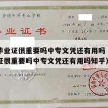 中专毕业证很重要吗中专文凭还有用吗（中专毕业证很重要吗中专文凭还有用吗知乎）