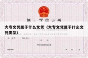 大专文凭属于什么文凭（大专文凭属于什么文凭类型）