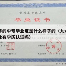 九六年的中专毕业证是什么样子的（九六年中专毕业有学历认证吗）