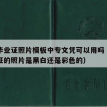 中专毕业证照片模板中专文凭可以用吗（中专毕业证的照片是黑白还是彩色的）