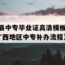 富川县中专毕业证高清模板(2021年广西地区中专补办流程）