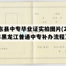 鸡东县中专毕业证实拍图片(2007年黑龙江普通中专补办流程）