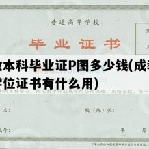 成教本科毕业证P图多少钱(成教本科学位证书有什么用)