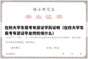 在校大学生报考导游证学历证明（在校大学生报考导游证毕业院校填什么）