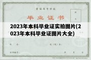 2023年本科毕业证实拍图片(2023年本科毕业证图片大全)