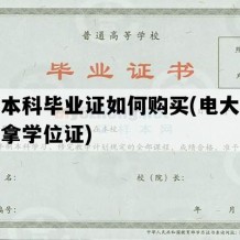 电大本科毕业证如何购买(电大本科怎么拿学位证)