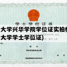 长安大学兴华学院学位证实拍样本(长安大学学士学位证)