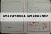 大学毕业证书图片大小（大学毕业证证书照片）