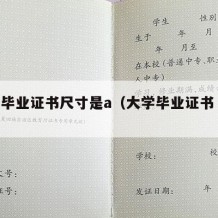 大学毕业证书尺寸是a（大学毕业证书 尺寸）