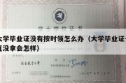 大学毕业证没有按时领怎么办（大学毕业证一直没拿会怎样）