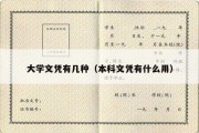 大学文凭有几种（本科文凭有什么用）