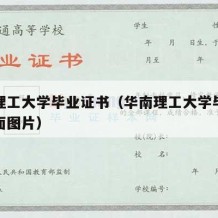 华南理工大学毕业证书（华南理工大学毕业证书封面图片）