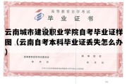 云南城市建设职业学院自考毕业证样图（云南自考本科毕业证丢失怎么办）