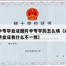 成人中专毕业证图片中专学历怎么填（成人中专的毕业证有什么不一样）