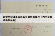 大学毕业证丢失怎么补原件呢图片（大学毕业证丢失补办）