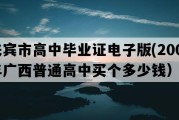 来宾市高中毕业证电子版(2007年广西普通高中买个多少钱）