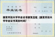 国家开放大学毕业证书颁发流程（国家开放大学毕业证书发放时间）