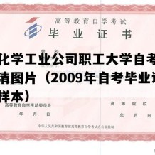 吉林化学工业公司职工大学自考毕业证高清图片（2009年自考毕业证高清样本）