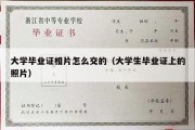 大学毕业证相片怎么交的（大学生毕业证上的照片）