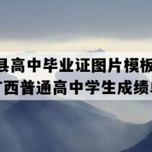 鹿寨县高中毕业证图片模板(2012年广西普通高中学生成绩单）