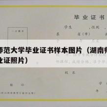 湖南师范大学毕业证书样本图片（湖南师大本科毕业证照片）