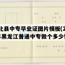 萝北县中专毕业证图片模板(2001年黑龙江普通中专做个多少钱）