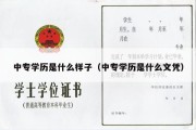 中专学历是什么样子（中专学历是什么文凭）