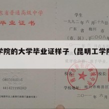 昆明学院的大学毕业证样子（昆明工学院毕业证）