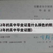 2002年的高中毕业证是什么颜色的照片（2002年的高中毕业证图）